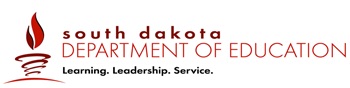 South Dakota Department of Education white and redlogo